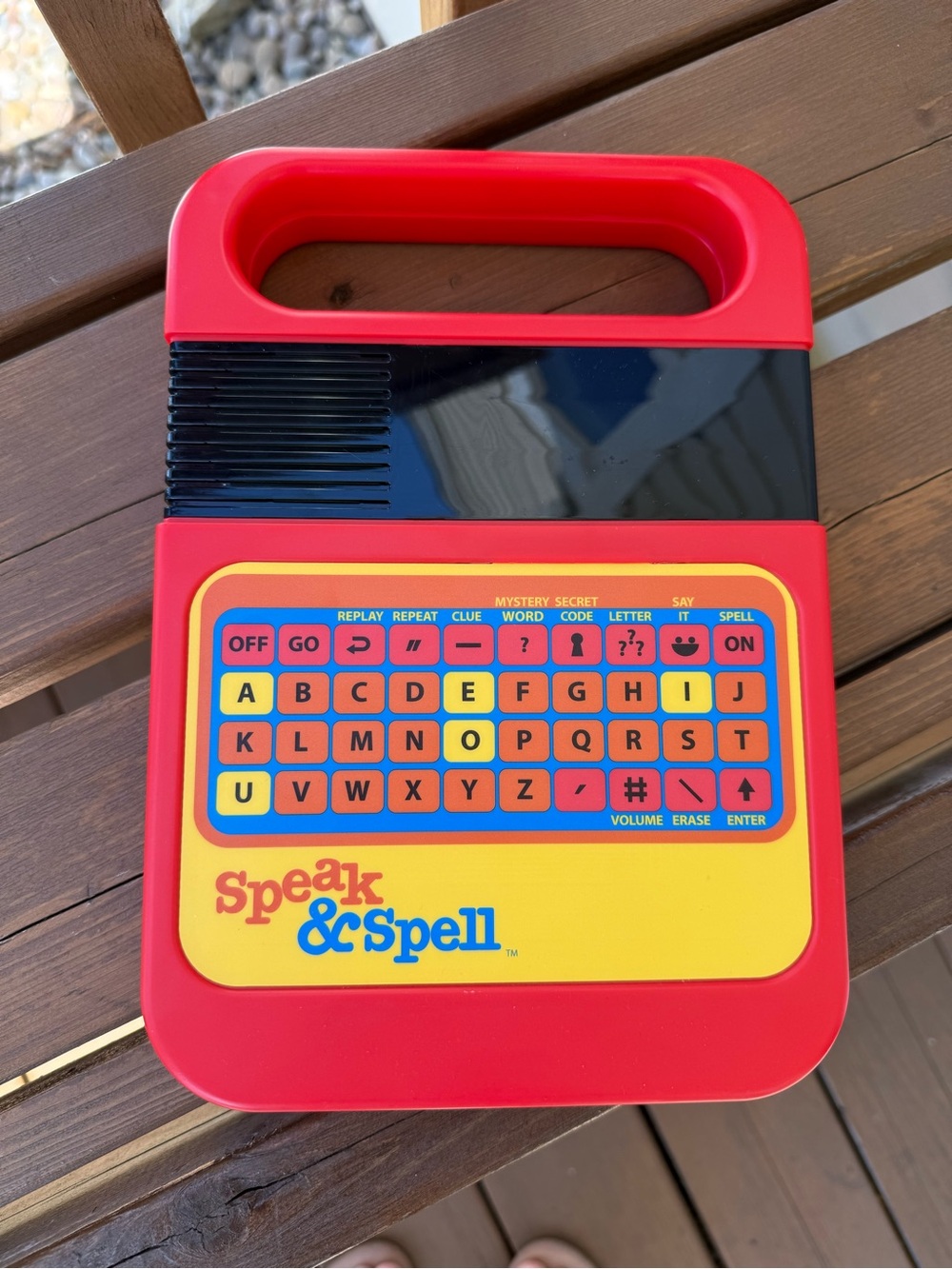 Vintage Speak & Spell Learning Toy - Red & Yellow